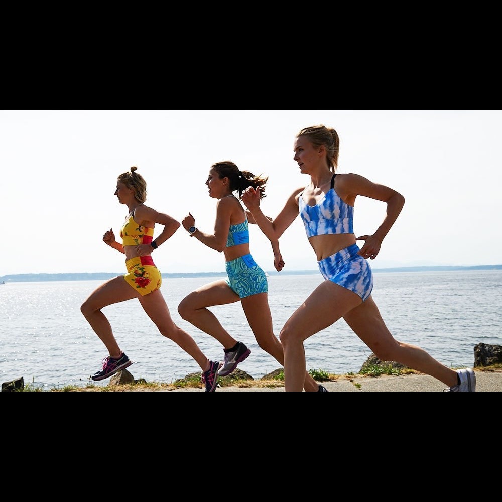 ISO Oiselle SPANDOS spandex shorts sports bra sets
